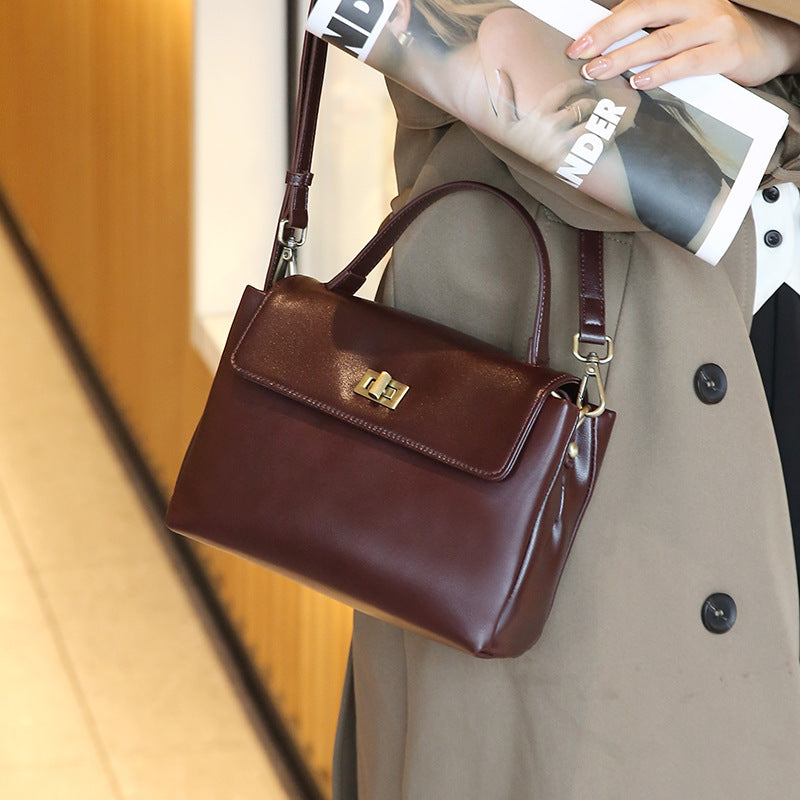 Leren schouder tas