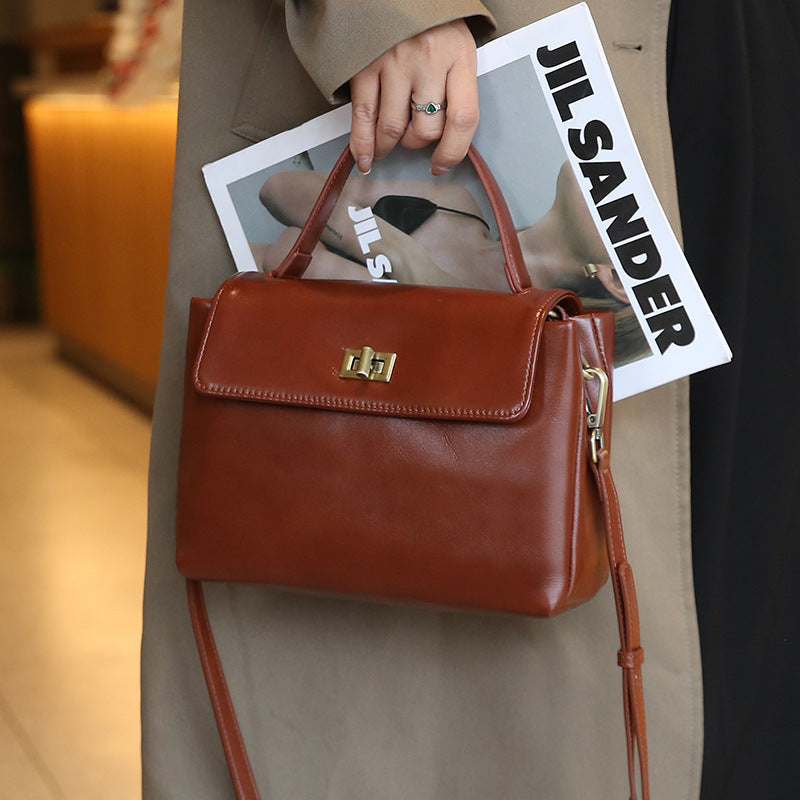 Leren schouder tas