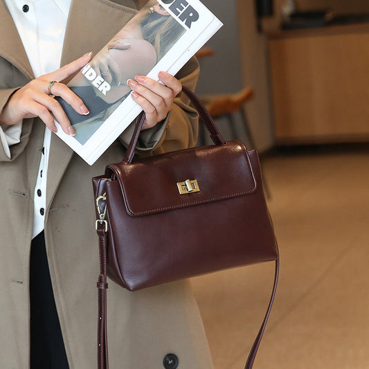 Leren schouder tas